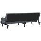vidaXL Sofá cama con reposabrazos terciopelo gris oscuro vidaXL Sofá cama con reposabrazos terciopelo gris oscuro