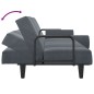 vidaXL Sofá cama con reposabrazos terciopelo gris oscuro vidaXL Sofá cama con reposabrazos terciopelo gris oscuro