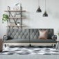 vidaXL Sofá cama con reposabrazos tela gris oscuro vidaXL Sofá cama con reposabrazos tela gris oscuro