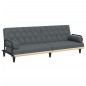 vidaXL Sofá cama con reposabrazos tela gris oscuro vidaXL Sofá cama con reposabrazos tela gris oscuro