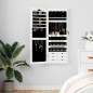 vidaXL Espejo con joyero de pared blanco 37,5x10x106 cm vidaXL Espejo con joyero de pared blanco 37,5x10x106 cm