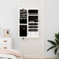 vidaXL Espejo con joyero de pared blanco 37,5x10x106 cm vidaXL Espejo con joyero de pared blanco 37,5x10x106 cm