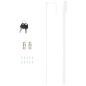 vidaXL Espejo con joyero de pared blanco 37,5x10x106 cm vidaXL Espejo con joyero de pared blanco 37,5x10x106 cm