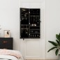 vidaXL Espejo con joyero de pared negro 37,5x10x106 cm vidaXL Espejo con joyero de pared negro 37,5x10x106 cm