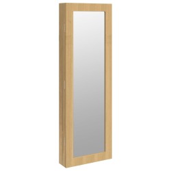 vidaXL Espejo con joyero de pared 30x8,5x90 cm