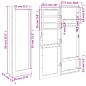 vidaXL Espejo con joyero de pared 30x8,5x90 cm vidaXL Espejo con joyero de pared 30x8,5x90 cm
