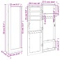 vidaXL Espejo con joyero de pared blanco 30x8,5x90 cm vidaXL Espejo con joyero de pared blanco 30x8,5x90 cm