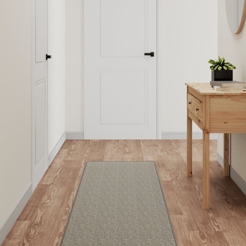 vidaXL Alfombra de pasillo con aspecto de sisal gris taupe 50x300 cm vidaXL Alfombra de pasillo con aspecto de sisal gris taupe 50x300 cm