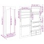 vidaXL Espejo con joyero de pared negro 37,5x10x90 cm vidaXL Espejo con joyero de pared negro 37,5x10x90 cm