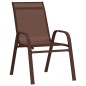vidaXL Juego de comedor para jardín 9 piezas marrón y negro vidaXL Juego de comedor para jardín 9 piezas marrón y negro