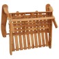vidaXL Banco de jardín Adirondack con cojines madera de acacia 126 cm