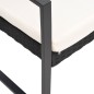 vidaXL Set comedor de jardín 3 pzas con cojines PP aspecto ratán negro vidaXL Set comedor de jardín 3 pzas con cojines PP aspecto ratán negro