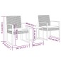 vidaXL Set comedor de jardín 3 pzas con cojines PP aspecto ratán negro vidaXL Set comedor de jardín 3 pzas con cojines PP aspecto ratán negro