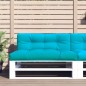 vidaXL Cojín para sofá de palets tela turquesa 120x40x12 cm