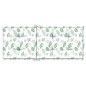 vidaXL Cojines de silla de respaldo alto 4 uds tela estampado de hojas