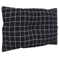 vidaXL Cojines para palés 3 piezas tela Oxford a cuadros negros vidaXL Cojines para palés 3 piezas tela Oxford a cuadros negros
