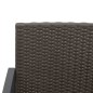 vidaXL Set comedor de jardín 5 pzas y cojines PP aspecto ratán marrón vidaXL Set comedor de jardín 5 pzas y cojines PP aspecto ratán marrón