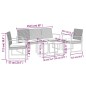 vidaXL Set comedor de jardín 5 pzas y cojines PP aspecto ratán marrón vidaXL Set comedor de jardín 5 pzas y cojines PP aspecto ratán marrón