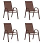vidaXL Juego de comedor de jardín 5 piezas con cojines marrón y negro vidaXL Juego de comedor de jardín 5 piezas con cojines marrón y negro