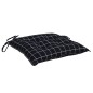 vidaXL Cojines para silla 2 uds tela Oxford a cuadros negro 50x50x7 cm vidaXL Cojines para silla 2 uds tela Oxford a cuadros negro 50x50x7 cm