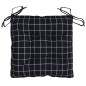 vidaXL Cojines para silla 2 uds tela Oxford a cuadros negro 50x50x7 cm vidaXL Cojines para silla 2 uds tela Oxford a cuadros negro 50x50x7 cm