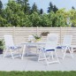 vidaXL Cojines de silla 4 uds tela Oxford rayas azul blanco 50x50x7 cm vidaXL Cojines de silla 4 uds tela Oxford rayas azul blanco 50x50x7 cm