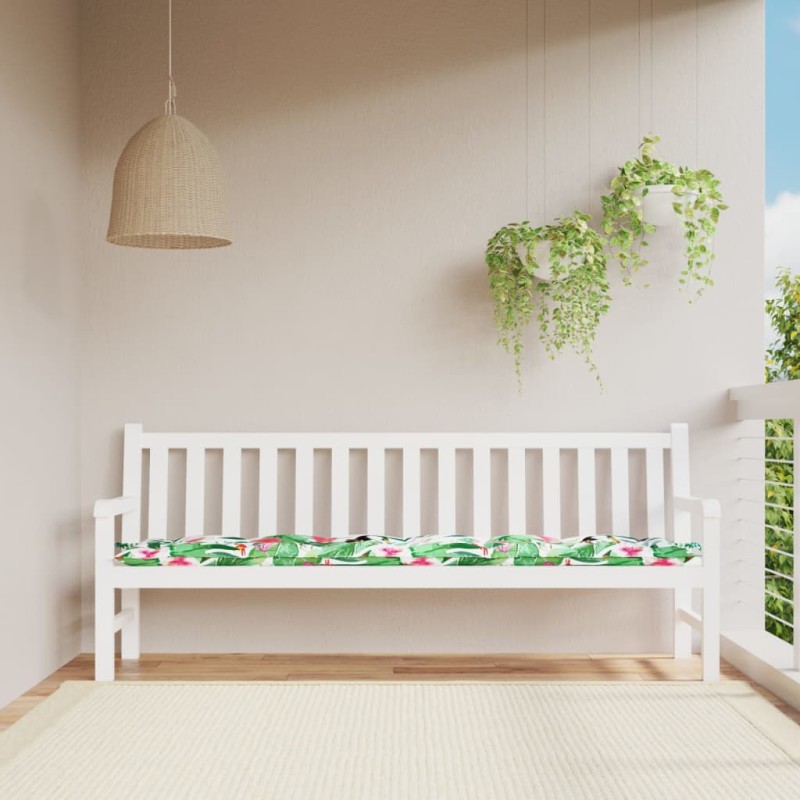 vidaXL Cojín para banco de jardín tela multicolor 200x50x7 cm vidaXL Cojín para banco de jardín tela multicolor 200x50x7 cm