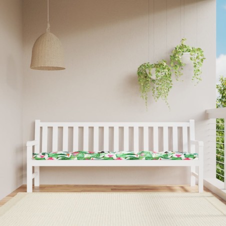 vidaXL Cojín para banco de jardín tela multicolor 200x50x7 cm