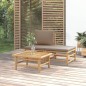 vidaXL Set de muebles de jardín 3 piezas bambú y cojines gris taupe vidaXL Set de muebles de jardín 3 piezas bambú y cojines gris taupe