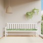 vidaXL Cojín para banco de jardín tela estampado de hojas 200x50x7 cm