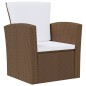 vidaXL Set muebles de jardín 16 pzas y cojines ratán sintético marrón vidaXL Set muebles de jardín 16 pzas y cojines ratán sintético marrón