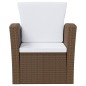 vidaXL Set muebles de jardín 16 pzas y cojines ratán sintético marrón vidaXL Set muebles de jardín 16 pzas y cojines ratán sintético marrón