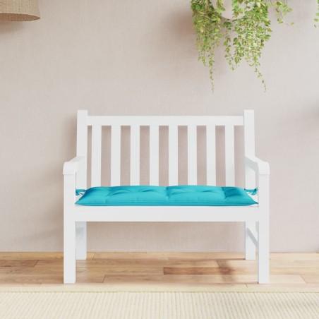 vidaXL Cojín para banco de jardín tela turquesa 110x50x7 cm