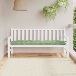 vidaXL Cojín banco de jardín tela Oxford estampado hojas 180x50x7 cm