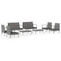 vidaXL Set de muebles de jardín 8 pzas y cojines ratán sintético gris vidaXL Set de muebles de jardín 8 pzas y cojines ratán sintético gris