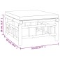 vidaXL Set de muebles de jardín 3 piezas bambú y cojines blanco crema