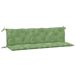 vidaXL Cojines de banco de jardín 2 uds tela Oxford estampado de hojas