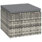 vidaXL Set de muebles de jardín 3 pzas y cojines ratán sintético gris vidaXL Set de muebles de jardín 3 pzas y cojines ratán sintético gris