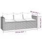 vidaXL Set de muebles de jardín 3 pzas y cojines ratán sintético gris vidaXL Set de muebles de jardín 3 pzas y cojines ratán sintético gris