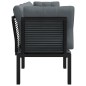 vidaXL Set de muebles de jardín 4 piezas ratán sintético negro y gris vidaXL Set de muebles de jardín 4 piezas ratán sintético negro y gris