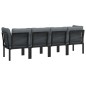 vidaXL Set de muebles de jardín 4 piezas ratán sintético negro y gris vidaXL Set de muebles de jardín 4 piezas ratán sintético negro y gris