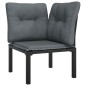 vidaXL Set de muebles de jardín 4 piezas ratán sintético negro y gris vidaXL Set de muebles de jardín 4 piezas ratán sintético negro y gris