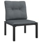 vidaXL Set de muebles de jardín 4 piezas ratán sintético negro y gris vidaXL Set de muebles de jardín 4 piezas ratán sintético negro y gris
