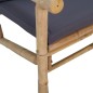 vidaXL Set de muebles de jardín 2 piezas bambú con cojines gris oscuro vidaXL Set de muebles de jardín 2 piezas bambú con cojines gris oscuro