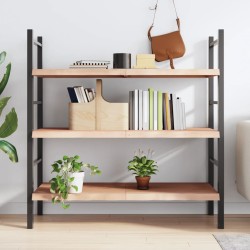 vidaXL Estante de pared madera maciza roble sin tratar 120x50x(2-4) cm