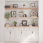 vidaXL Estante de pared madera maciza roble sin tratar 160x30x(2-4) cm vidaXL Estante de pared madera maciza roble sin tratar 160x30x(2-4) cm