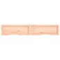 vidaXL Estante de pared madera maciza roble sin tratar 160x30x(2-4) cm vidaXL Estante de pared madera maciza roble sin tratar 160x30x(2-4) cm