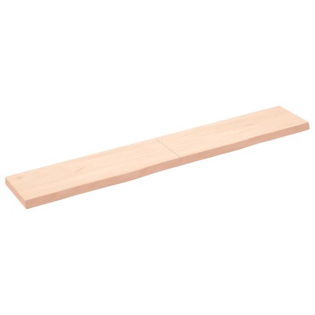 vidaXL Estante de pared madera maciza roble sin tratar 180x30x(2-6) cm