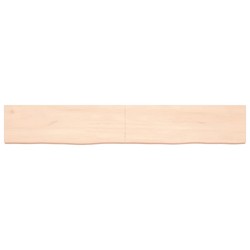 vidaXL Estante de pared madera maciza roble sin tratar 180x30x(2-6) cm