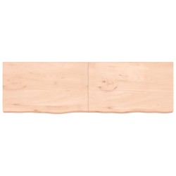 vidaXL Estante de pared madera maciza roble sin tratar 200x60x(2-6) cm